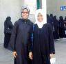 My sister and I wearing abaya