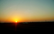 Sunset over the desert