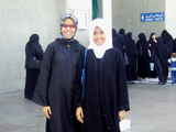 My Sis & I @ Masjid Quba... wearing the black abayas