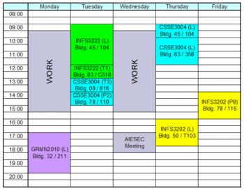 Timetable