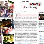 The first design of my blog "... and the story continues"