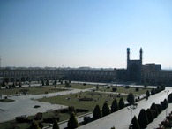The view of Imam Mosque from the Ali Qapu Palace