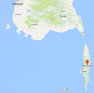 Map of South Sulawesi